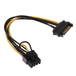 1x 20cm Sata 15pin Mâle Vers Pci-e Express 6 + 2 Broches Câble D'alimentation Vidéo