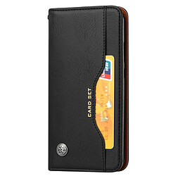 Wewoo Housse Coque Étui en cuir Flip à texture de peau horizontale pour Huawei Y6 2019 / Y6 Pro 2019 / Enjoy 9eavec cadre photo et supportporte-cartes et porte-cartes noir