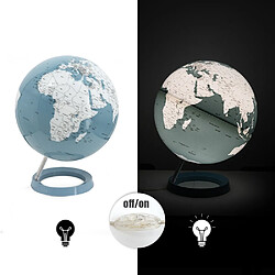 Globe terrestre lumineux 30 cm Bleu carte monde anglaise Terre