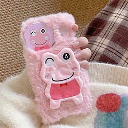 GUPBOO Étui pour iPhone13ProMax Peluche Shy Frog Fun Coque de téléphone Couple Miroir