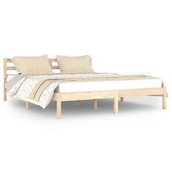 Maison Chic Lit adulte - Lit simple Cadre de lit,Structure du lit Contemporain Bois de pin massif 160x200 cm -MN32444