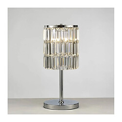 Luminaire Center Lampe de Table Torre cristal Curtain 3 Ampoules chrome poli