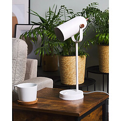 Beliani Lampe de bureau blanche 48 cm TYRIA