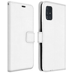 Avizar Housse Samsung Galaxy A51 Porte-carte Fonction Support Dragonne Vintage blanc