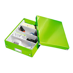 Boîte de rangement carton Leitz Click&Store Wow avec séparateurs H 10,5 x L 27,8 x P 36,8 cm vert