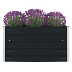 vidaXL Jardinière 100 x 100 x 45 cm Acier galvanisé Anthracite