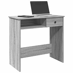 vidaXL Bureau sonoma gris 80x40x75 cm bois d'ingénierie