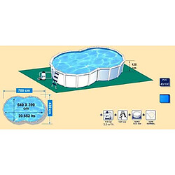 Gre Kit piscine hors sol en huit avec renforts en u 640 x 390 x 120 cm