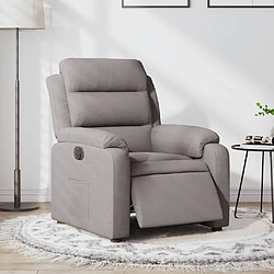 vidaXL Fauteuil inclinable électrique Taupe Tissu