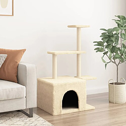 Avis Arbre à chat avec griffoirs,niche pour chat en sisal crème 110 cm -MN79966