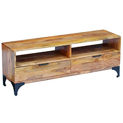 Maison Chic Meuble TV scandinave - Banc TV pour salon Bois de manguier 120 x 35 x 45 cm -MN48954