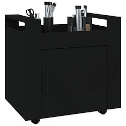 Avis vidaXL Chariot de bureau Noir 60x45x60 cm Bois d'ingénierie