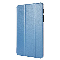 Etui en PU Texture de soie avec support tri-pliure bleu pour votre Samsung Galaxy Tab A7 Lite 8.7 pouces