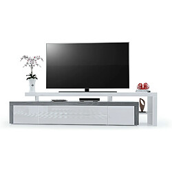 Acheter Mpc Meuble TV Laqué Blanc Et Avola-anthracite 52 X 227 X 35 Cm