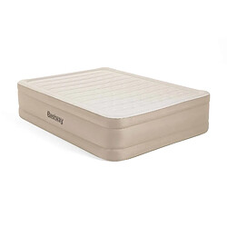 Lit Gonflable Double Bestway 203x152x46 cm Gonfleur Intégré Fortech Beige