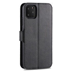 Avis Wewoo Coque Pour iPhone 11 Pro AZNS Texture de mollet Etui en cuir avec rabat magnétique PU support logements cartes et cadre photo Noir