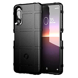 Coque en TPU peau carrée robuste et résistante aux chocs noir pour votre Sony Xperia 10 II