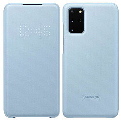 Samsung Étui Galaxy S20 Plus Lite Rabat Translucide Led View Cover Original Bleu Ciel