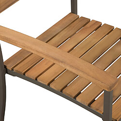 Acheter vidaXL Ensemble à manger d'extérieur 5pcs Bois acacia solide et acier