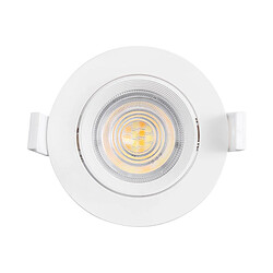 BRAYTRON Lot de 10 spots LED encastrables 3en1 rond blanc 7W IP20 Dimmable