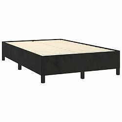 Acheter Maison Chic Lit adulte- Lit + matelas,Sommier à lattes de lit avec matelas noir 120x190 cm velours -GKD75638