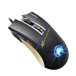 Wewoo Souris noir pour Ordinateur PC Portable Haute Précision Gaming Mouse LED quatre couleur contrôlée respiration lumière USB 7 Boutons 3200 DPI Filaire Optique pas cher