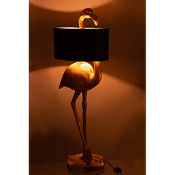 Acheter Dansmamaison Lampe Flamant Rose Resine Or/Noir