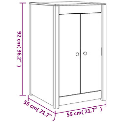 vidaXL Armoire de cuisine d'extérieur blanc bois de pin massif pas cher