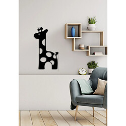 EPIKASA Décoration en Métal Girafe, Noir, Métal, 50x1,5x86 cm