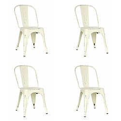 Set 4 Chaise Kibo Crème - RESOL