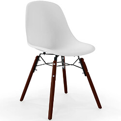 Avis ICONIK INTERIOR Chaises de Salle à Manger - Design Scandinave - Pieds en Bois Sombre - Lot de 4 - Skögur Bleu clair