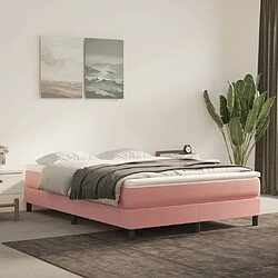 Maison Chic Matelas de lit à ressorts ensachés, Matelas doux Rose 140x200x20 cm Velours -GKD58574