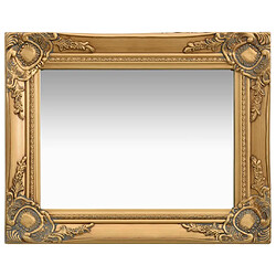 Decoshop26 Miroir mural Baroque Doré