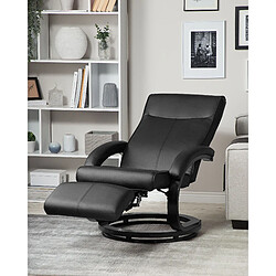 Beliani Fauteuil Cuir PU Noir MIGHT