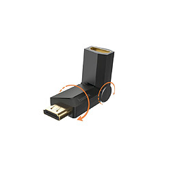 HAMA Adaptateur HDMI, fiche mâle - connecteur femelle, rotation