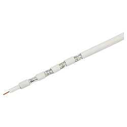 LogiLink Câble coaxial pour satellite, 100 m, blanc ()