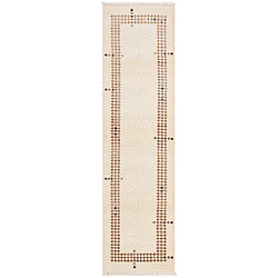 Vidal Tapis de couloir en laine 297x79 beige Darya