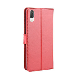 Avis Wewoo Housse Coque en cuir à rabat horizontal Retro Crazy Horse Texture pour Sony Xperia L3avec support et emplacements cartesainsi que portefeuille et lanière rouge