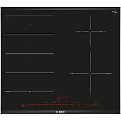 Bosch PXE675DC1E plaque Noir, Acier inoxydable Intégré (placement) Plaque avec zone à induction 4 zone(s)