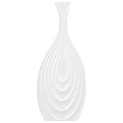 Beliani Vase décoratif THAPSUS Céramique 39 cm Blanc