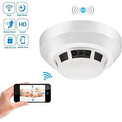 Totalcadeau Détecteur de fumée factice à caméra de surveillance IP Wifi HD