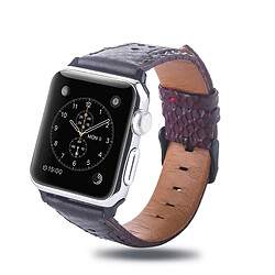 Avis Wewoo Bande de montre en cuir pleine fleur avec trou carré pour Apple Watch séries 4 et 3 et 2 et 1 38 et 40 mm