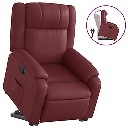 vidaXL Fauteuil inclinable Rouge bordeaux Similicuir