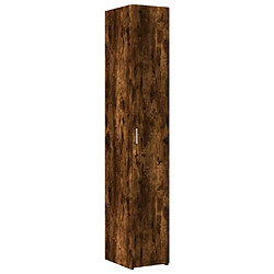 vidaXL Buffet haut chêne fumé 30x42,5x185 cm bois d'ingénierie