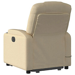 Acheter vidaXL Fauteuil inclinable de massage électrique Crème Tissu