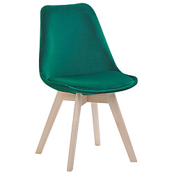 Beliani Chaise de salle à manger DAKOTA II Set de 2 Velours Vert pas cher