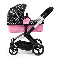 Acheter Puppen-Kinderwagen BAYER Design 17060AA Xeo tief Schwarz, Pink (17060AA)