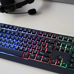 NGS GKX-300 Clavier Gaming avec touches retro-éclairées et touches multimedia DISPOSITION: ESPAGNOL - QWERTY pas cher