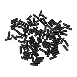 100pcs Vélo VTT Embout Gaine Fixation Cable Frein Derailleur Plastique Noir Résistant