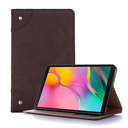 Wewoo Housse Coque Etui à rabat horizontal en cuir de style livre pour Galaxy Tab A 8 2019 P200 / P205avec porte-cartes et porte-cartesavec porte-monnaie café